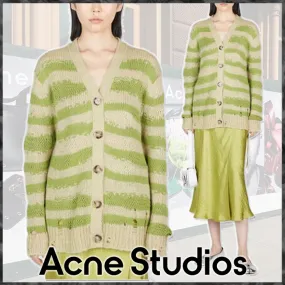 Acne Studios Striped Wool Nylon Long Sleeve Shirt - Street Style