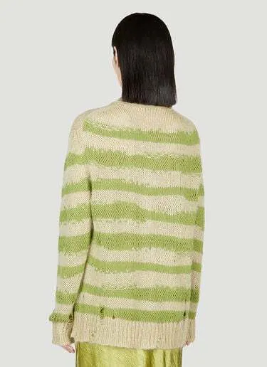 Acne Studios Striped Wool Nylon Long Sleeve Shirt - Street Style