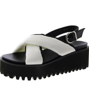 Adjustable Open Toe Flatform Sandals for Women by ALL BLACK