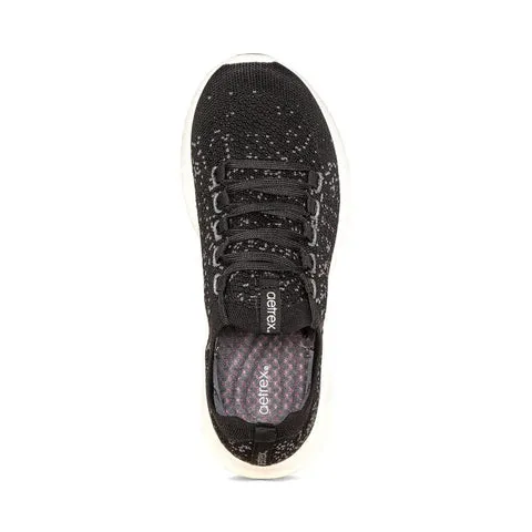 Aetrex Black Women's Carly Sneaker.