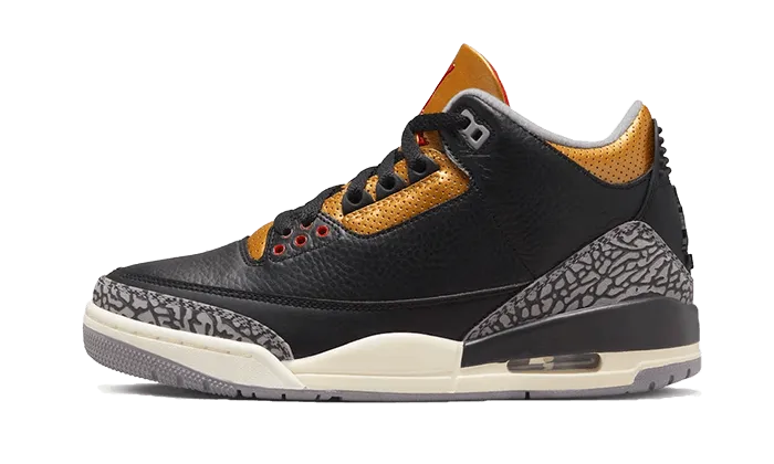 Air Jordan 3 Black Cement Gold Retro