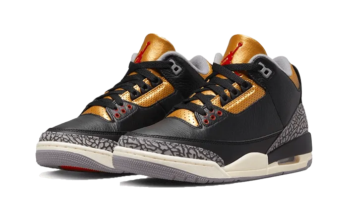 Air Jordan 3 Black Cement Gold Retro