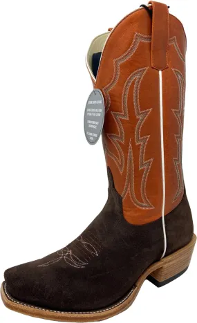 Anderson Bean Mens Tangerine Leather Top Hand Cowboy Boots - Horse Power.