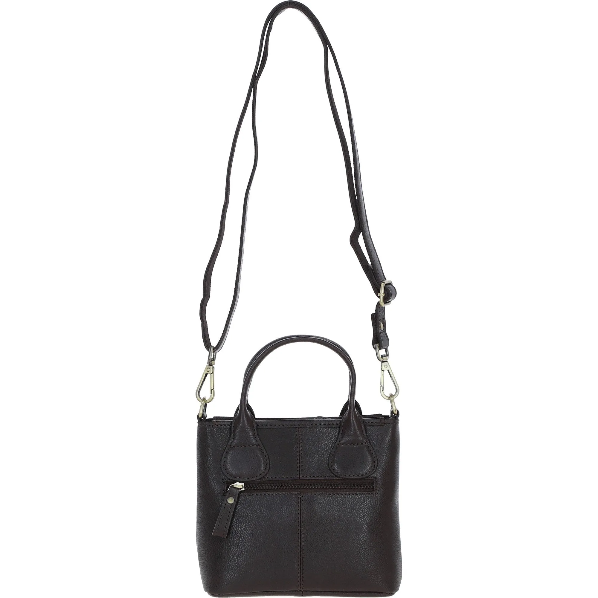 Ashwood Leather x Harris Tweed Handbag with Removable Crossbody Strap Brown/Mcload: TW-21-01-BM