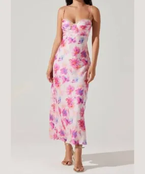 Pink Floral ASTR Florianne Dress