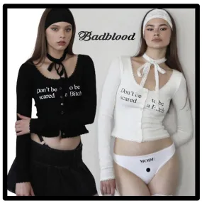 BADBLOOD Casual Style Logo Cardigans