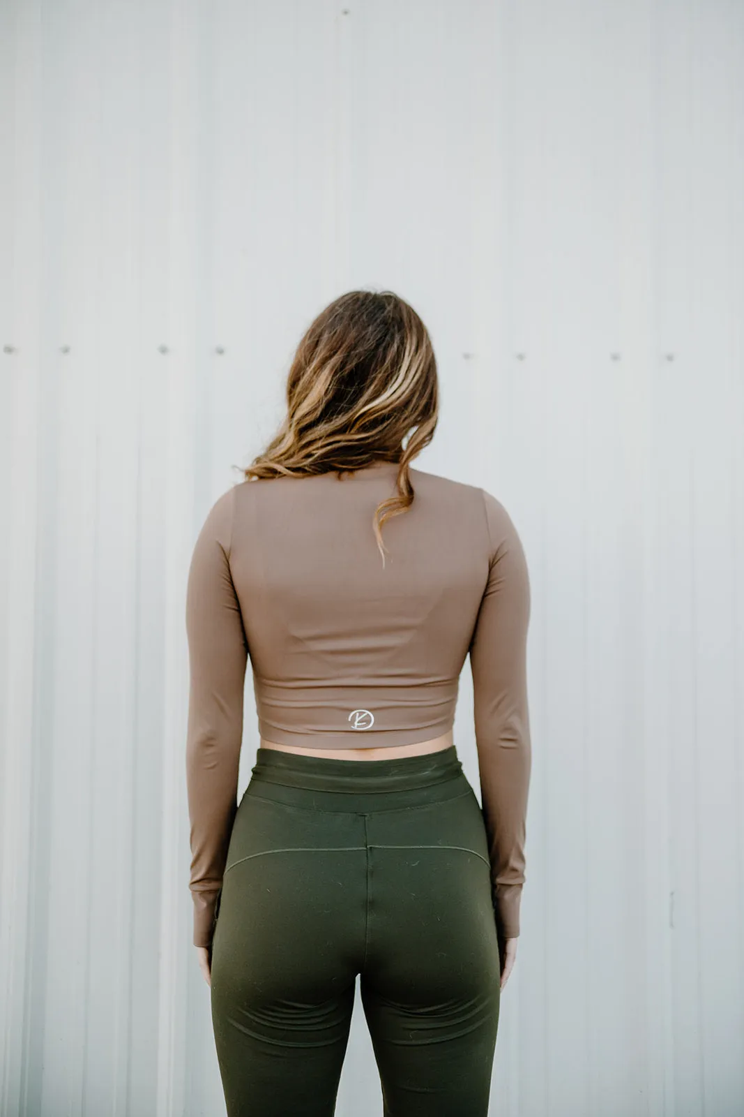 Baileys zip-up crop top