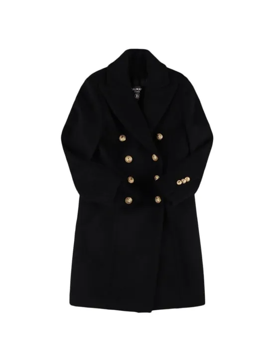 Balmain Wool Blend Double Breast Coat