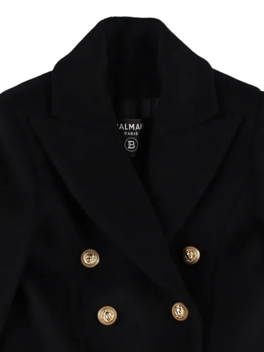 Balmain Wool Blend Double Breast Coat