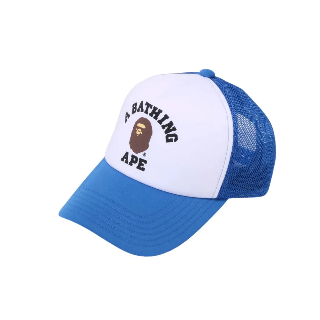 Blue BAPE Color Camo College Mesh Cap