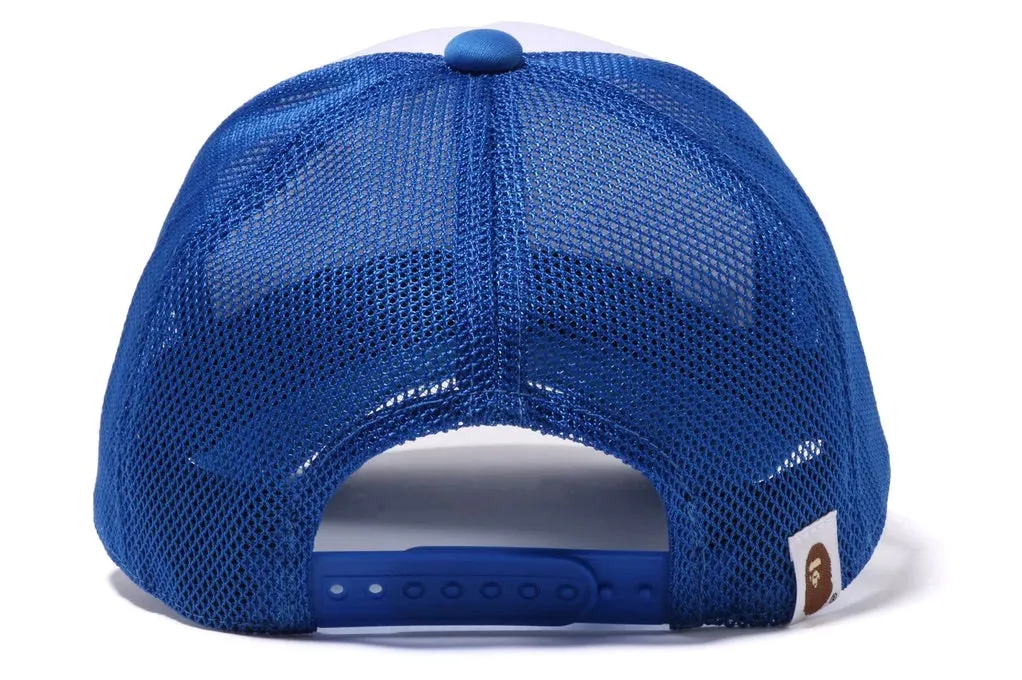 Blue BAPE Color Camo College Mesh Cap