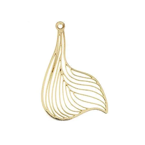 Beadwork Finding - Leaf, 25x38mm per pair