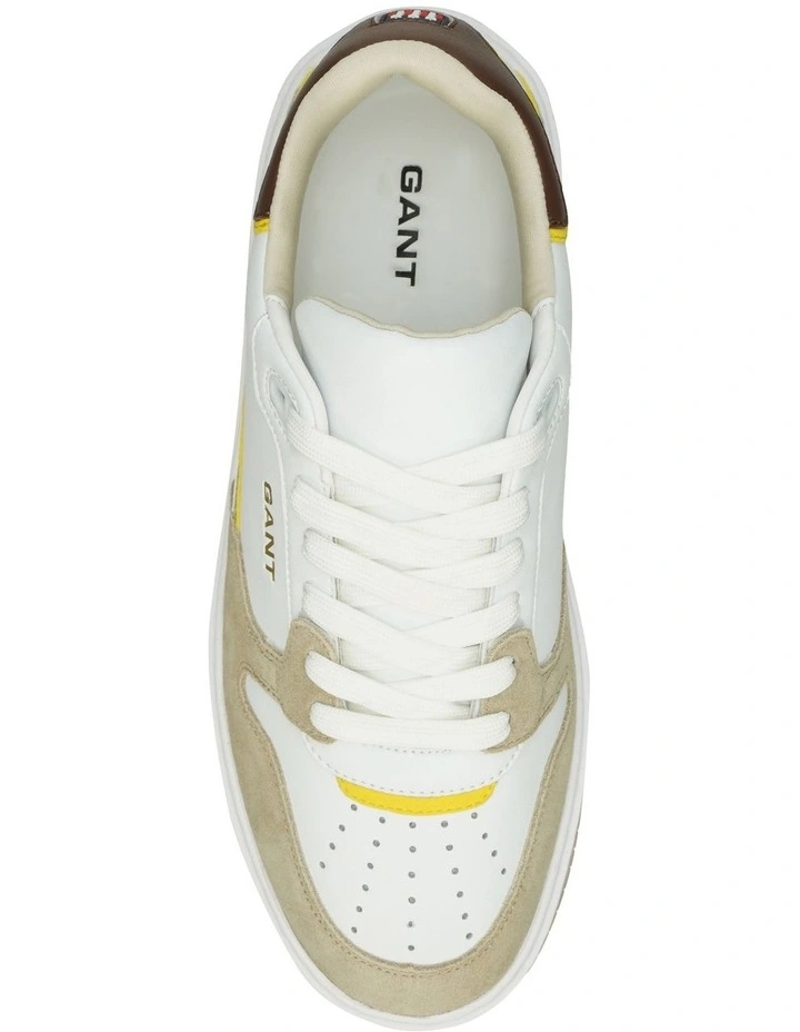 Beige Leather Sneaker by Kanmen