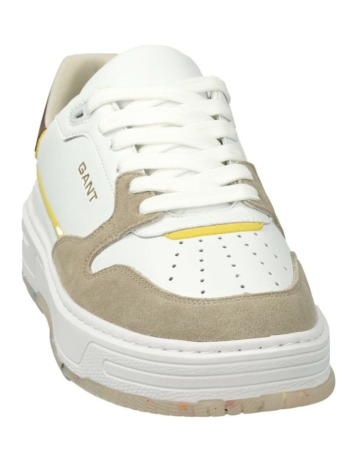 Beige Leather Sneaker by Kanmen