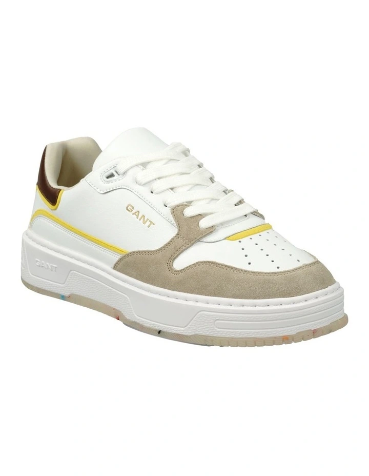 Beige Leather Sneaker by Kanmen