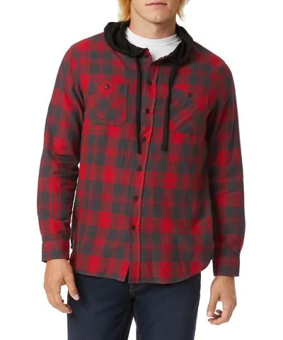 Big and Tall Red Flannel Hoodies