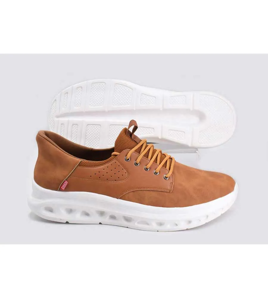 Big Tan Hands-Free Shoes With PU and Faux Suede (DARTFORD 1)