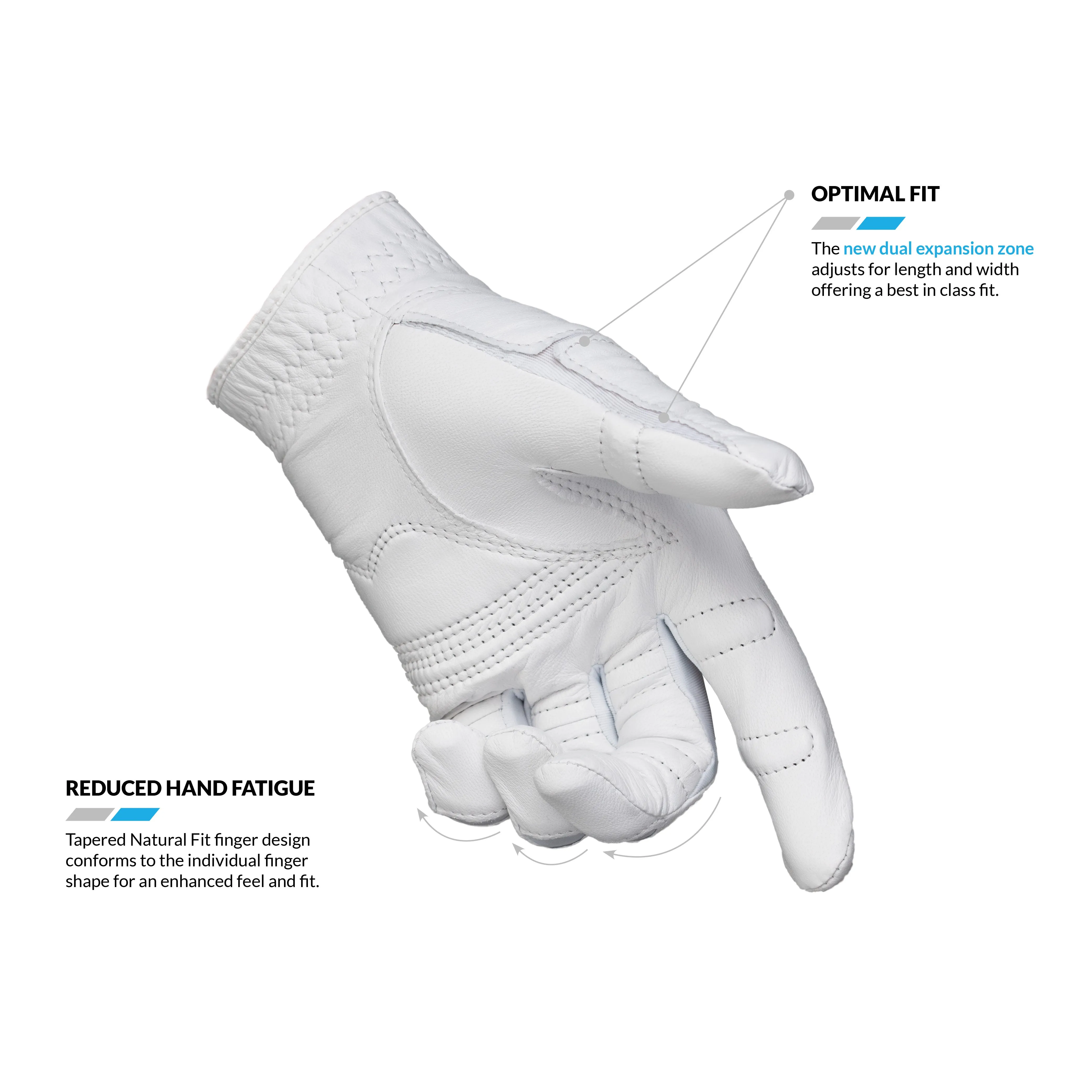 Women's White StableGrip 2.0 Bionic Golf Glove