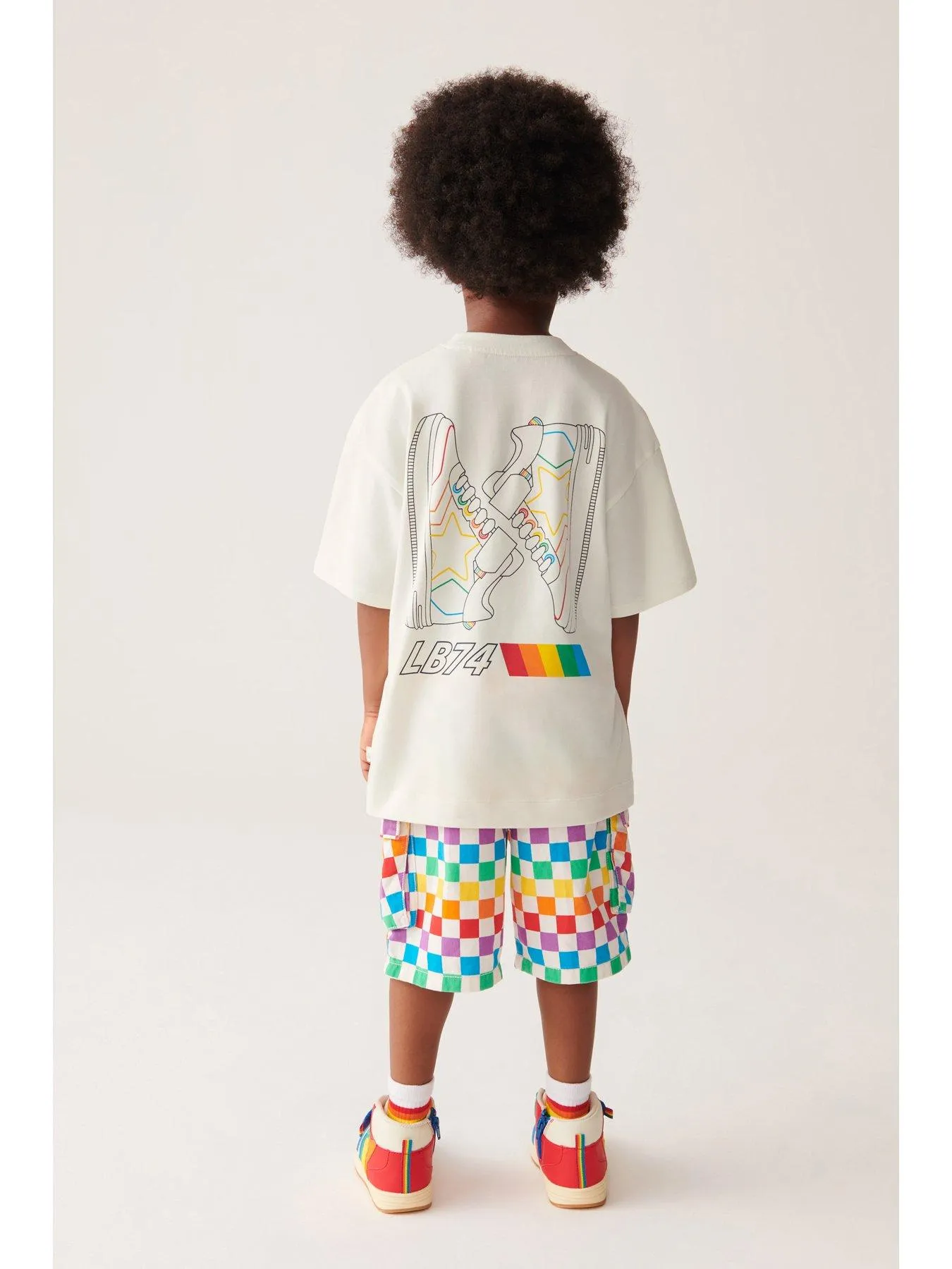 Bird Print Sneaker T-shirt - Cream.