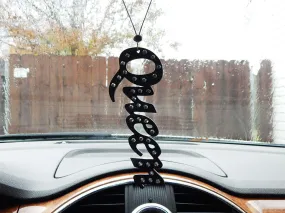 Black Afrocentric Car Charms for Rear View Mirror - Large Queen Car Charm - African-Inspired Car Accessories