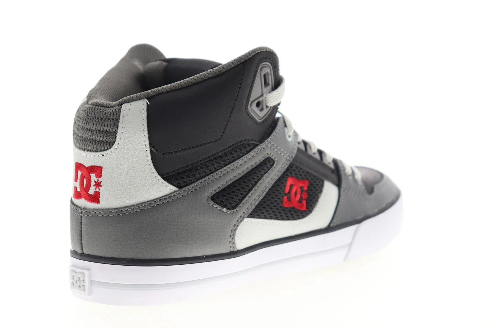 Black Leather High Top Skate Sneakers for Men - DC Pure WC ADYS400043