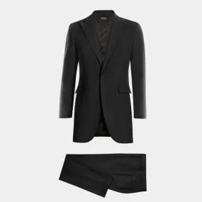 Black men's formal outfit: coat and waistcoat.