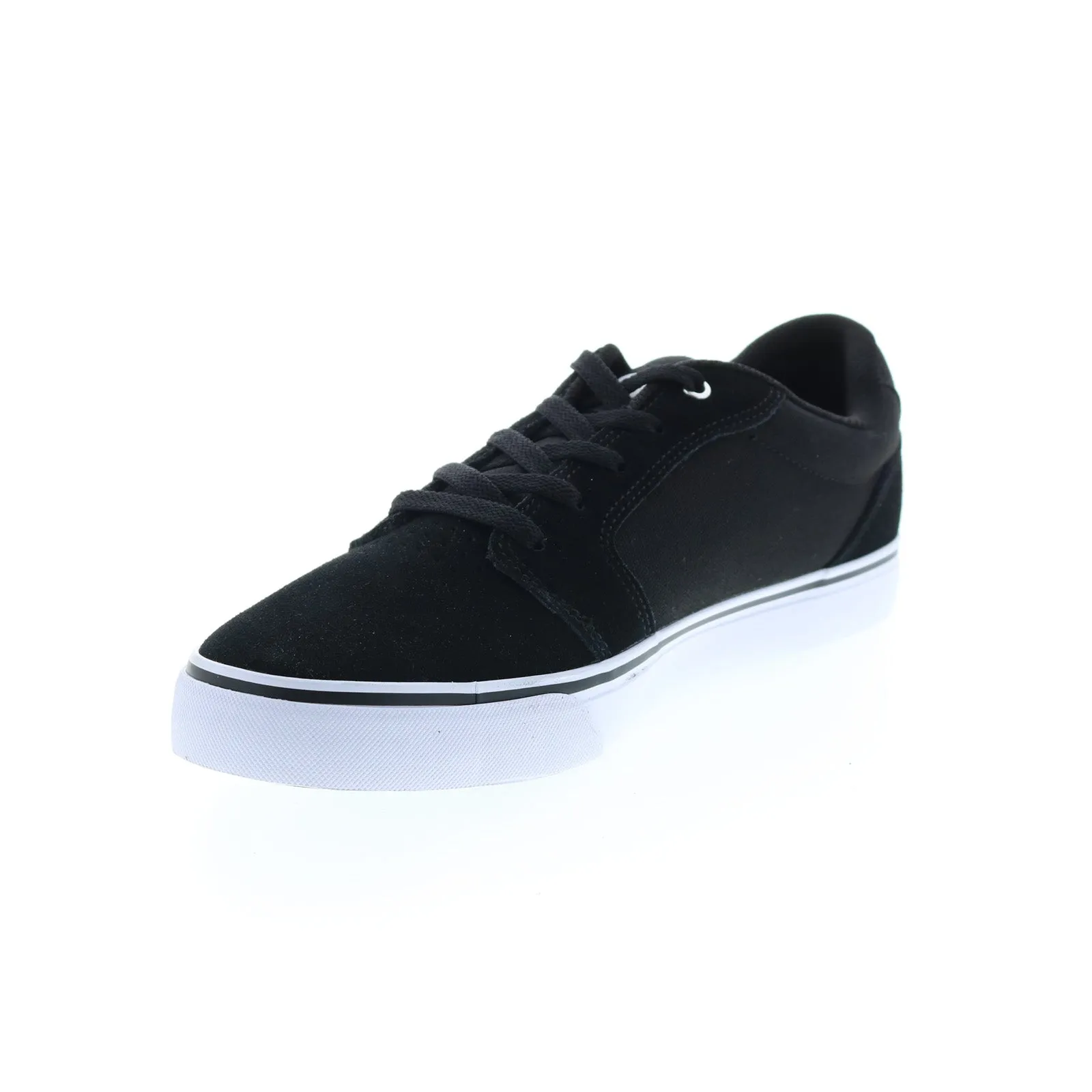 Black Suede Men's Skate Sneakers - DC Anvil 303190-BWB