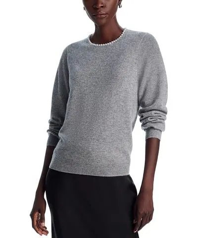 Pearl Embellished Sweater at Bloomingdale's