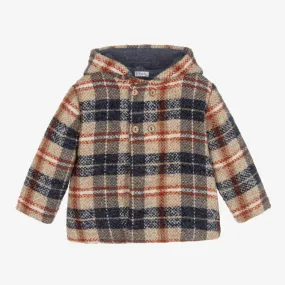 Blue and beige boys cotton coat