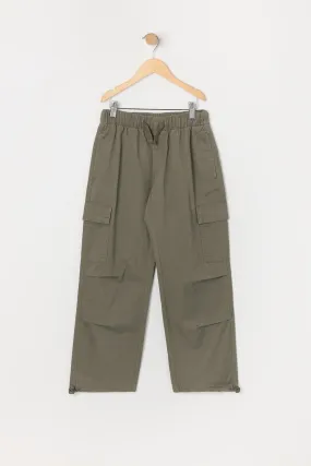 Boys Parachute Cargo Pant with Toggle Hem