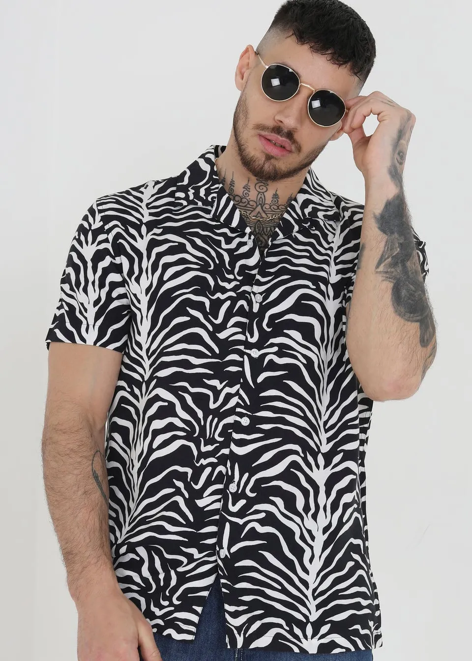 Brave Soul White Short Sleeve Print Shirt