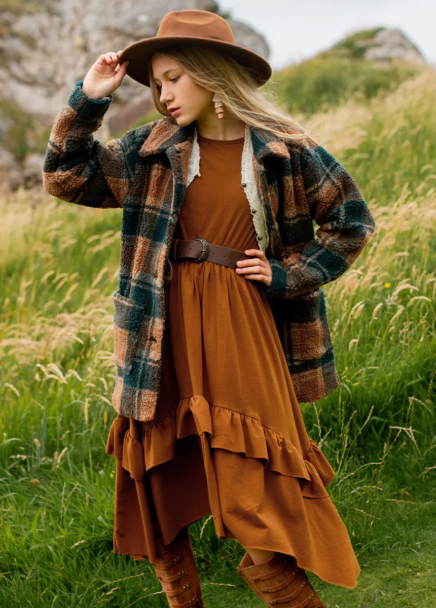 Camel Plaid Gertrude Coat