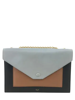 Celine Tricolor Envelope Leather Crossbody Bag