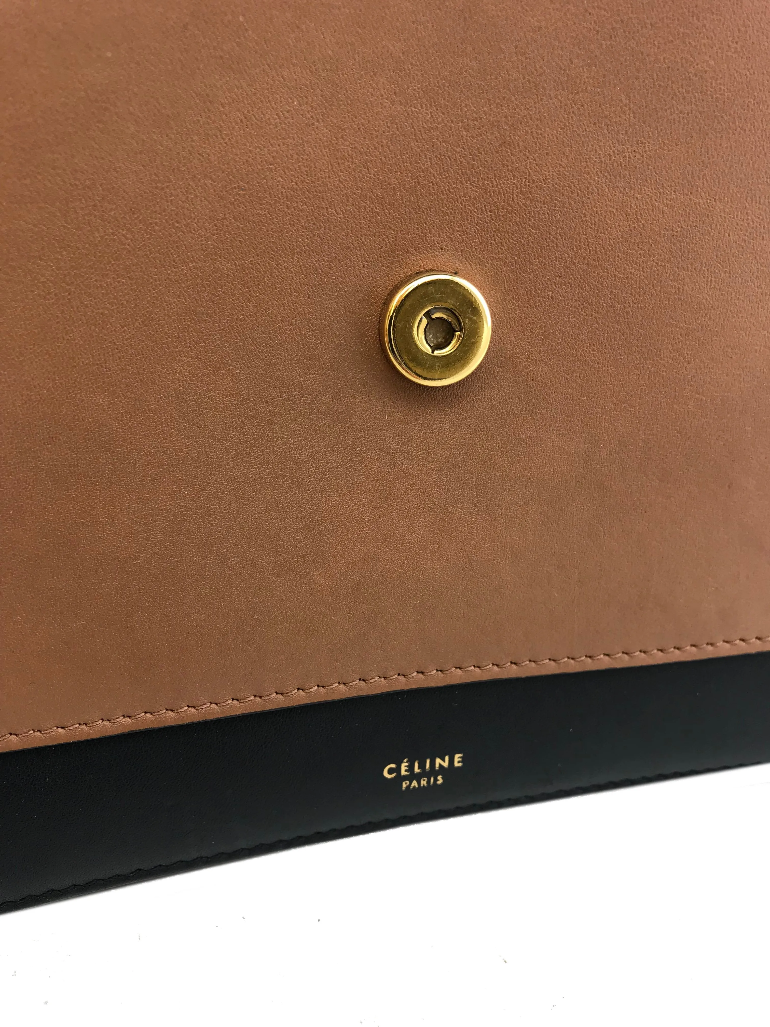 Celine Tricolor Envelope Leather Crossbody Bag