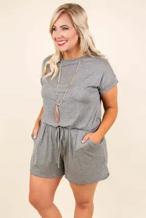 Charcoal Romper for Saturday - Shop Now.