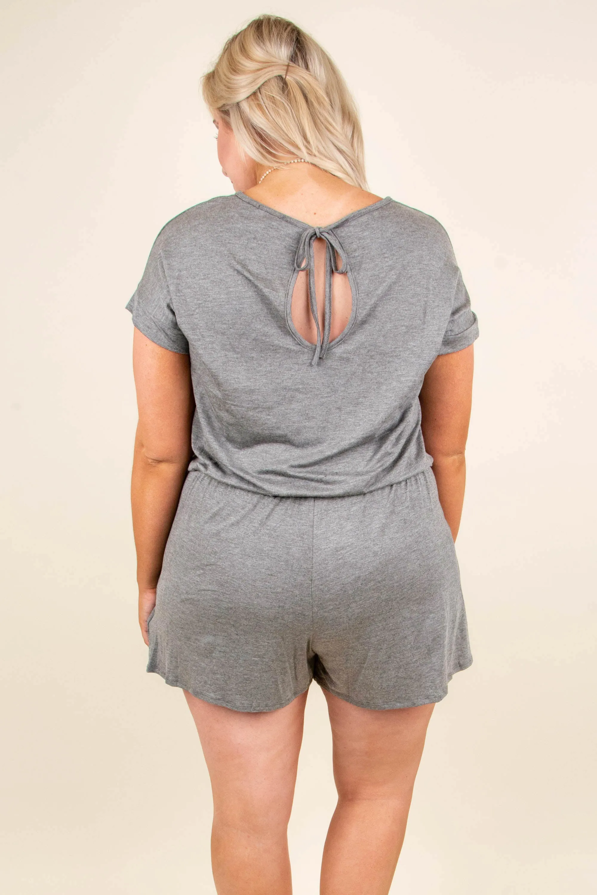 Charcoal Romper for Saturday - Shop Now.