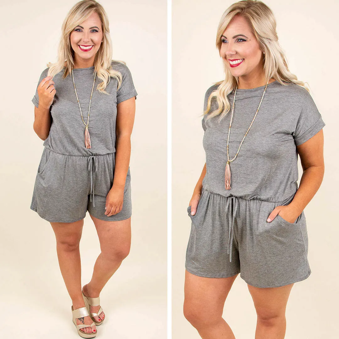 Charcoal Romper for Saturday - Shop Now.