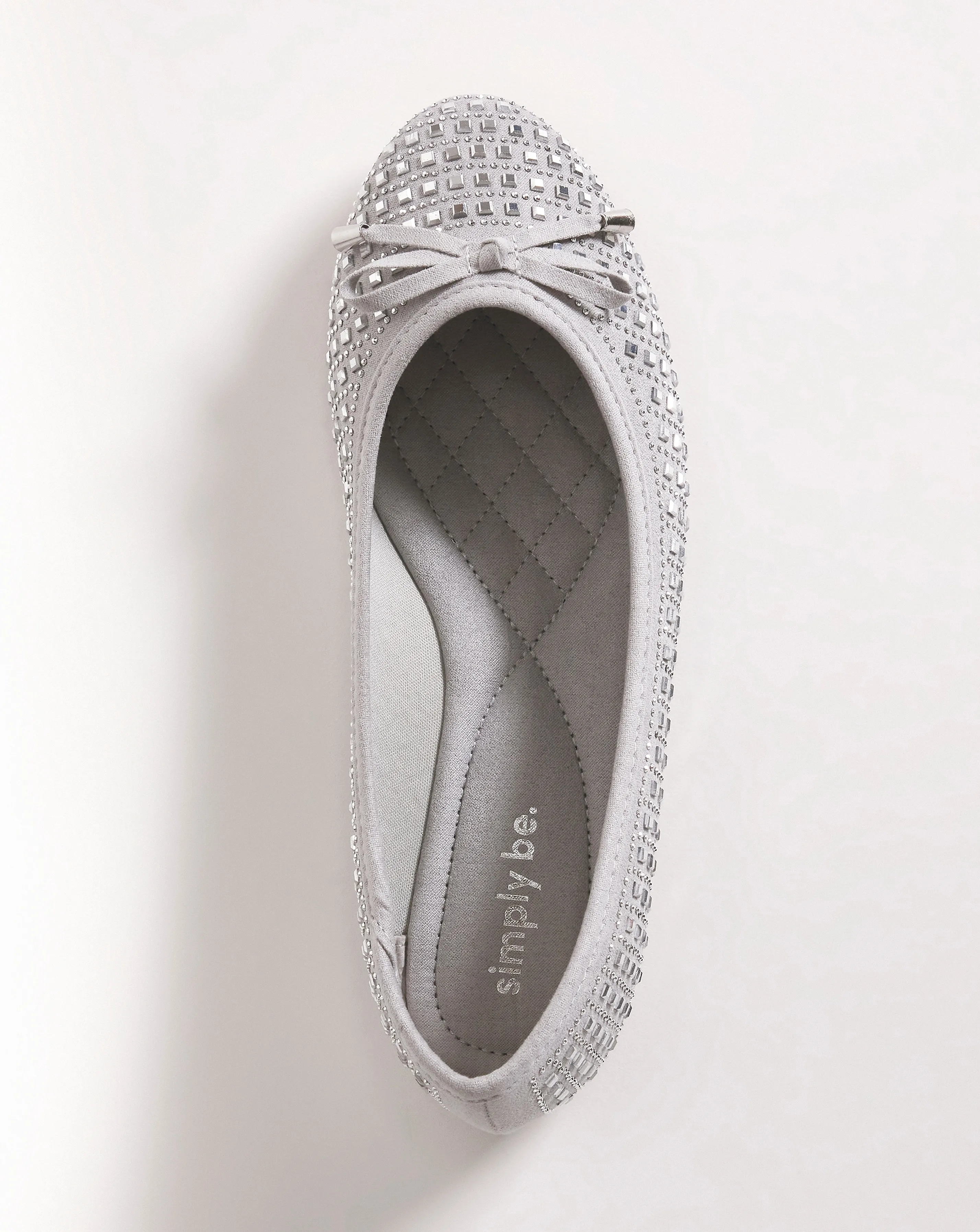 Charlize Embellished Ballerina Simply Comfort Simply Be