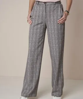 Check Wide leg Trousers