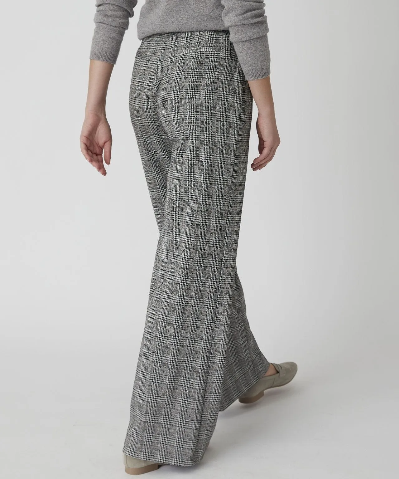 Check Wide leg Trousers