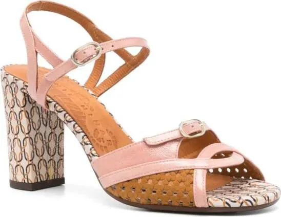 Chie Mihara Pink Leather Sandals 75mm