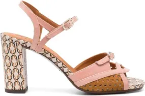 Chie Mihara Pink Leather Sandals 75mm