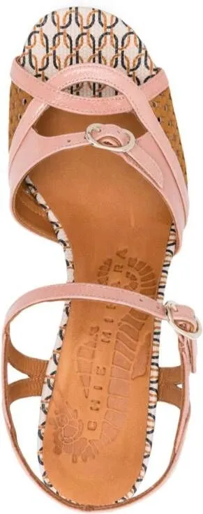 Chie Mihara Pink Leather Sandals 75mm