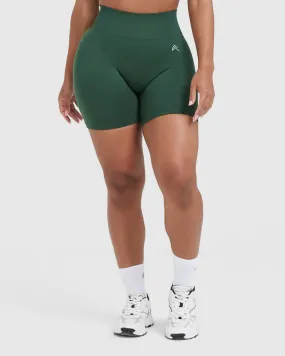 Classic Seamless Mid Shorts Evergreen Marl