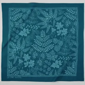 Cotton Leaf Bandana in Lake Blue