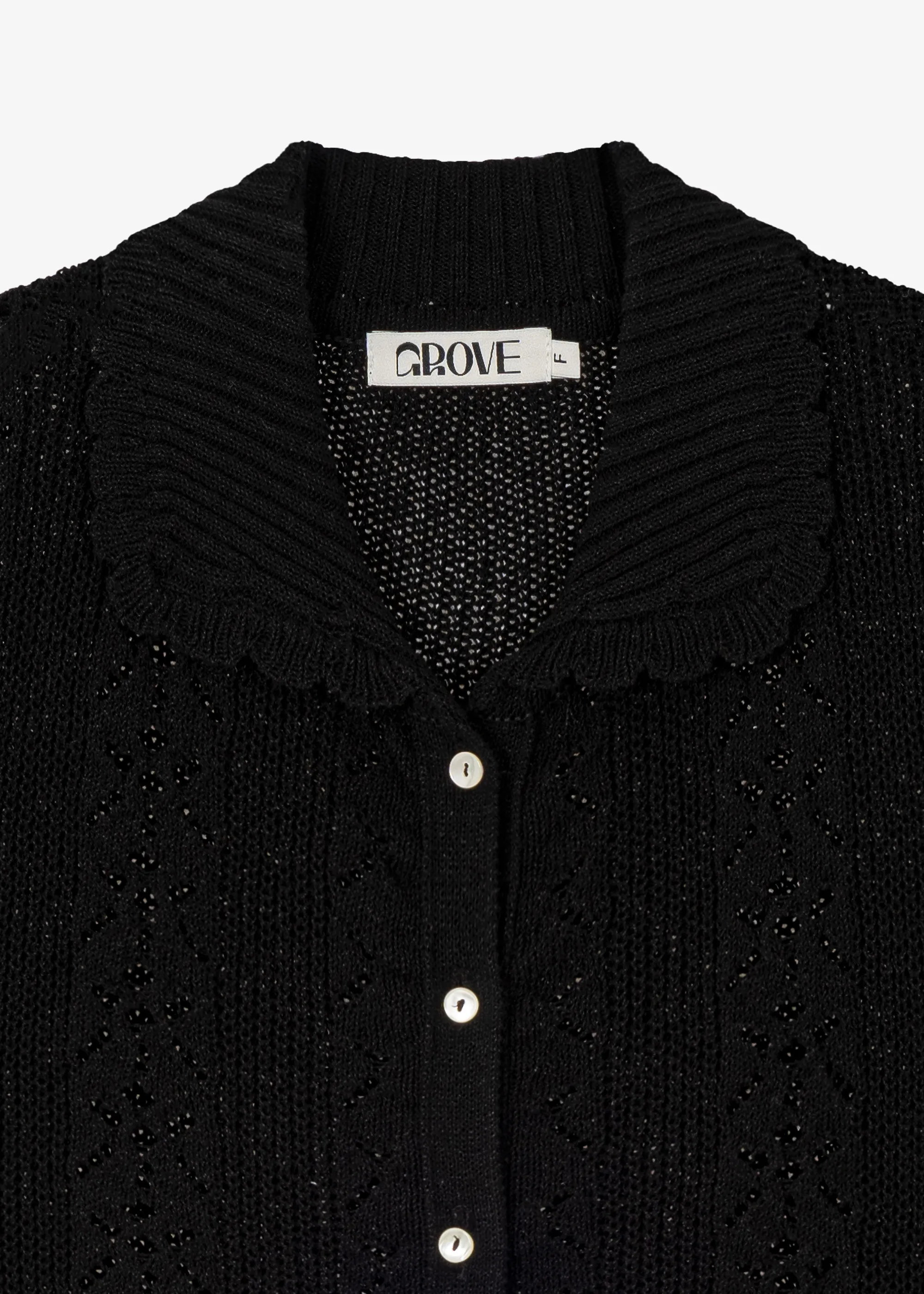 Cotton Short Sleeves Logo Cardigans by GROVE | Street Style