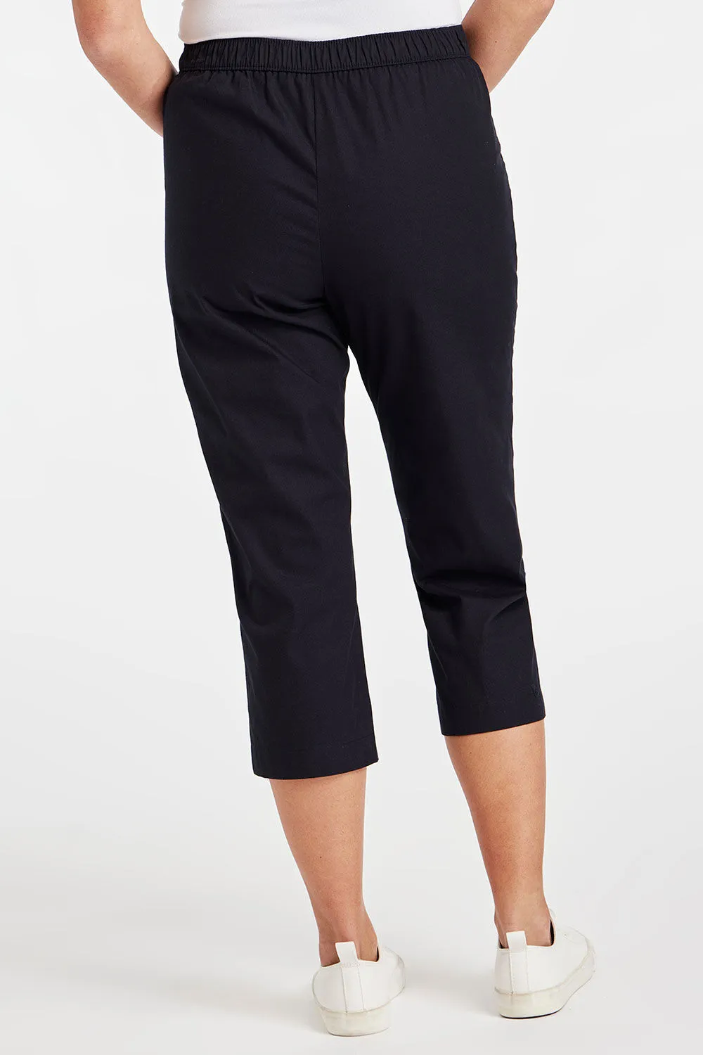 Cropped Pull-On Trousers