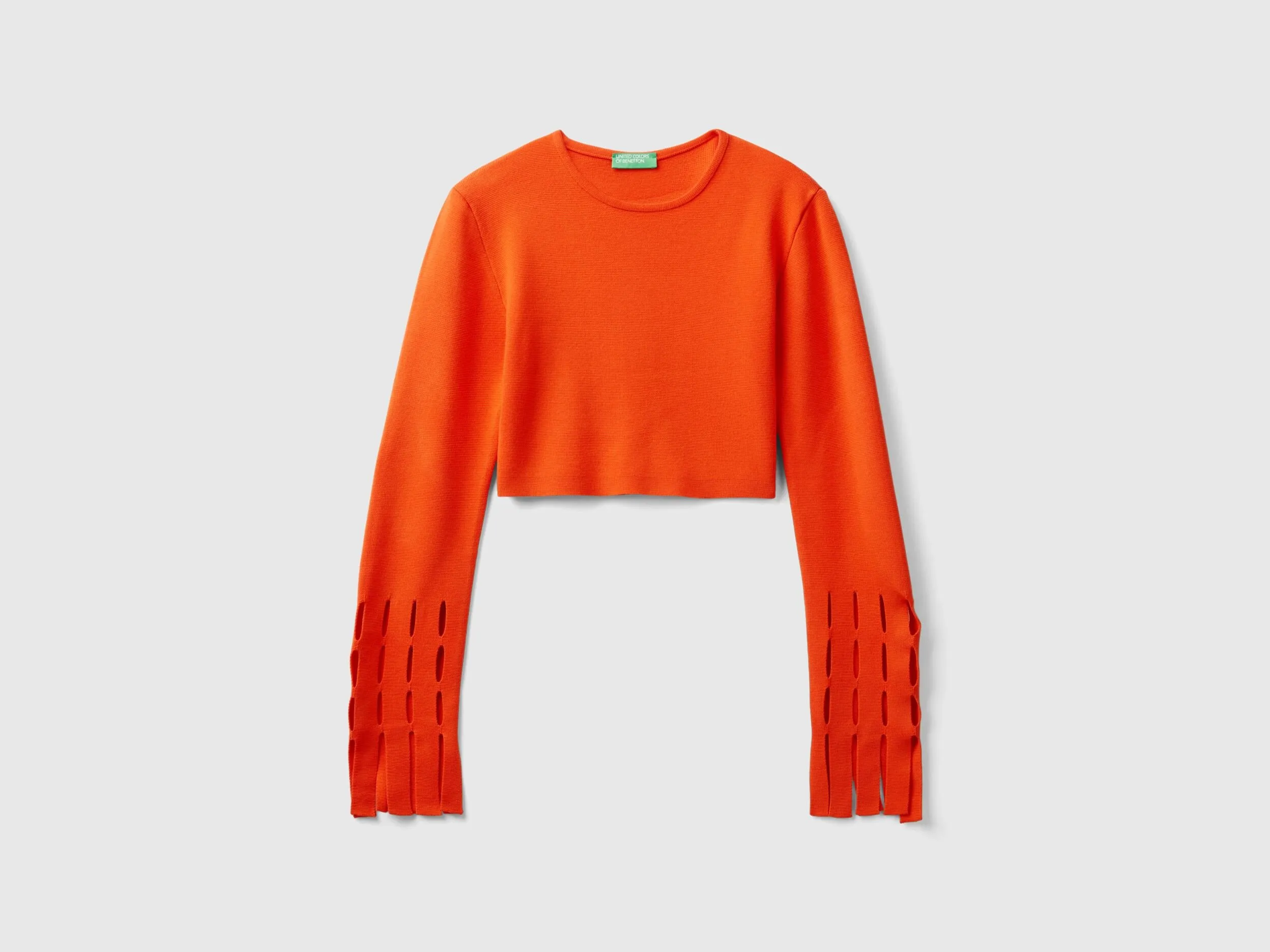 Cropped red sweater - Benetton