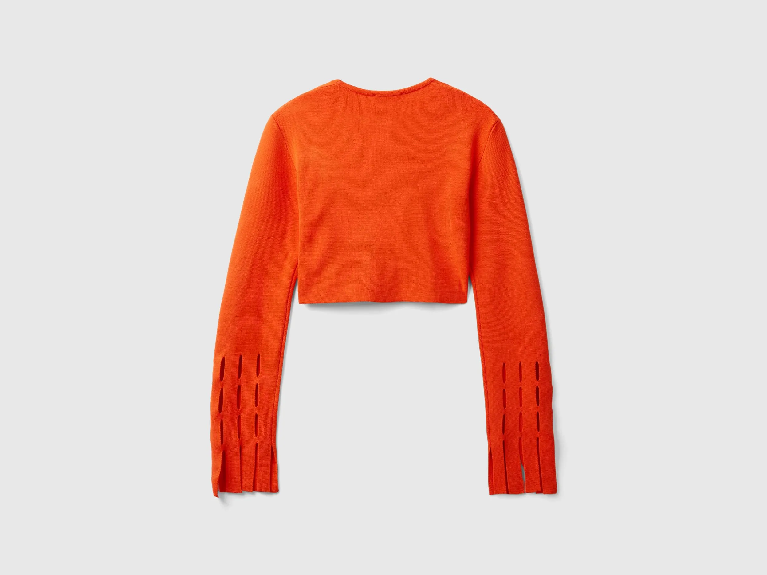 Cropped red sweater - Benetton