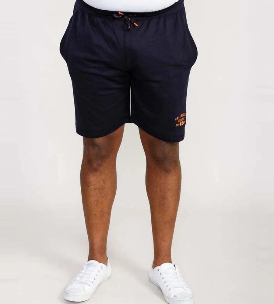 Big Men's Navy Shorts With Elasticated Waist and Loop Back (Sutton 2)